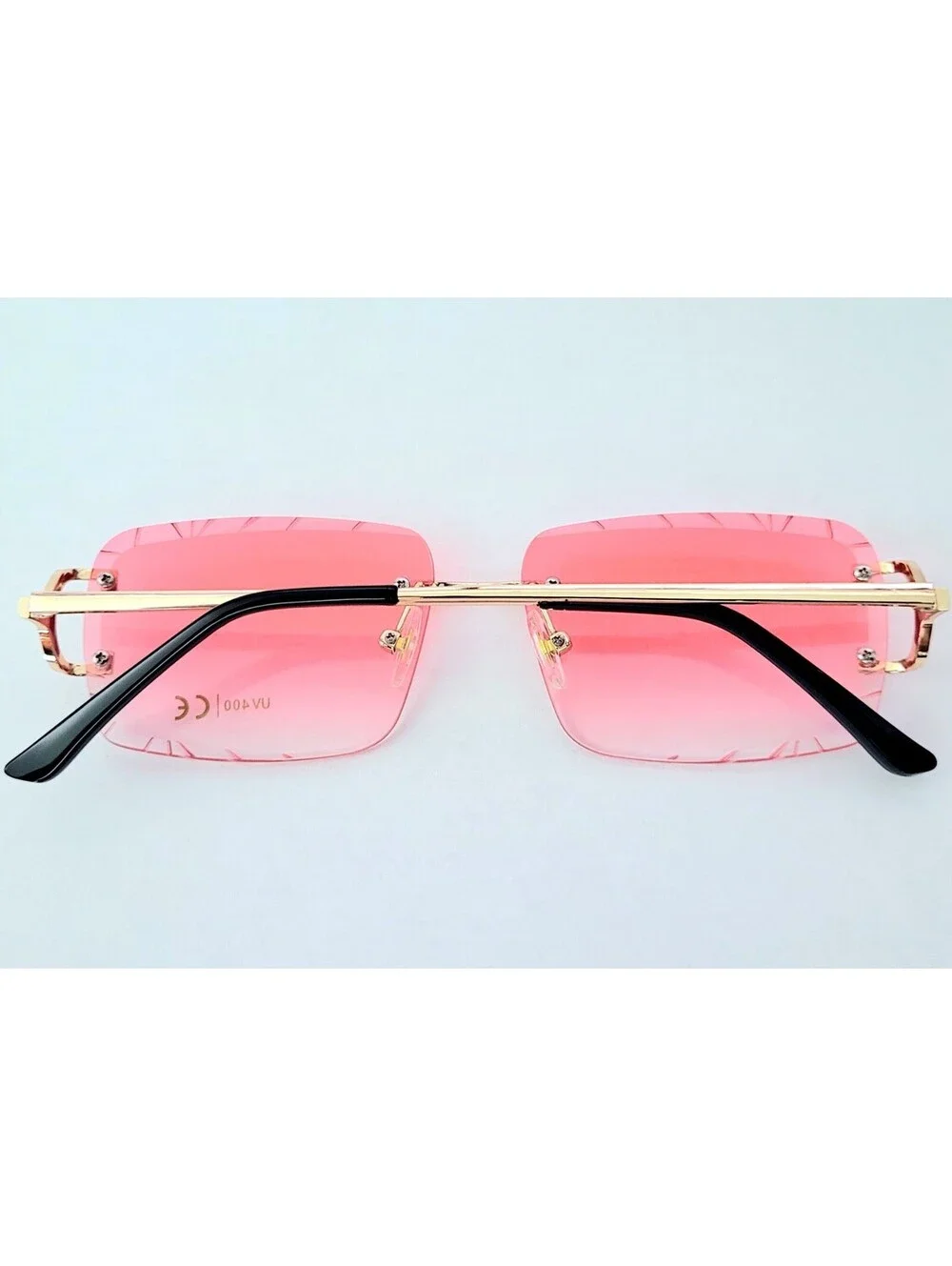 Piccadilly Pink Gradient C Diamond Cut Designer Sunglasses